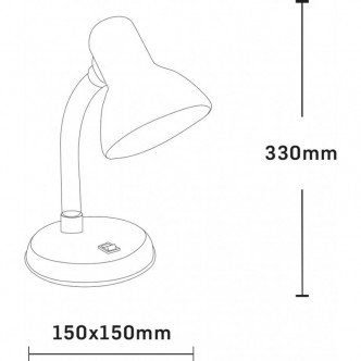Lampa Birou Clasic Alb 1 X E27 60W